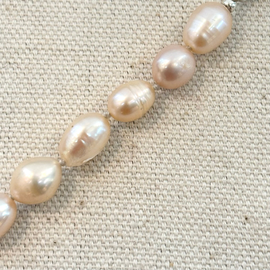 Peach Freshwater Pearl Bracelet