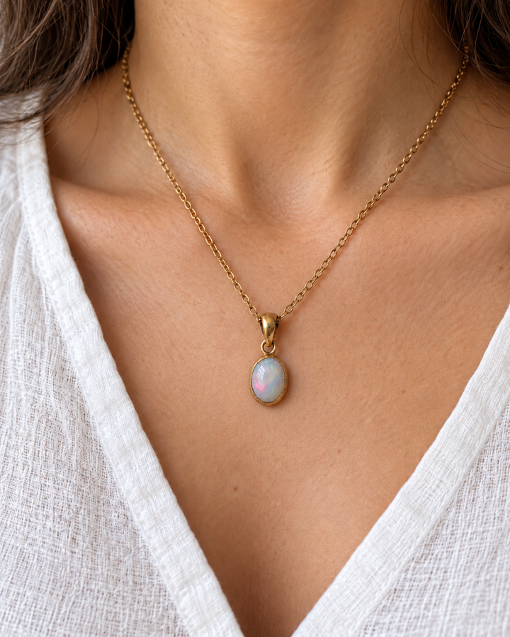 Handmade Opal Panchadhatu  Necklace