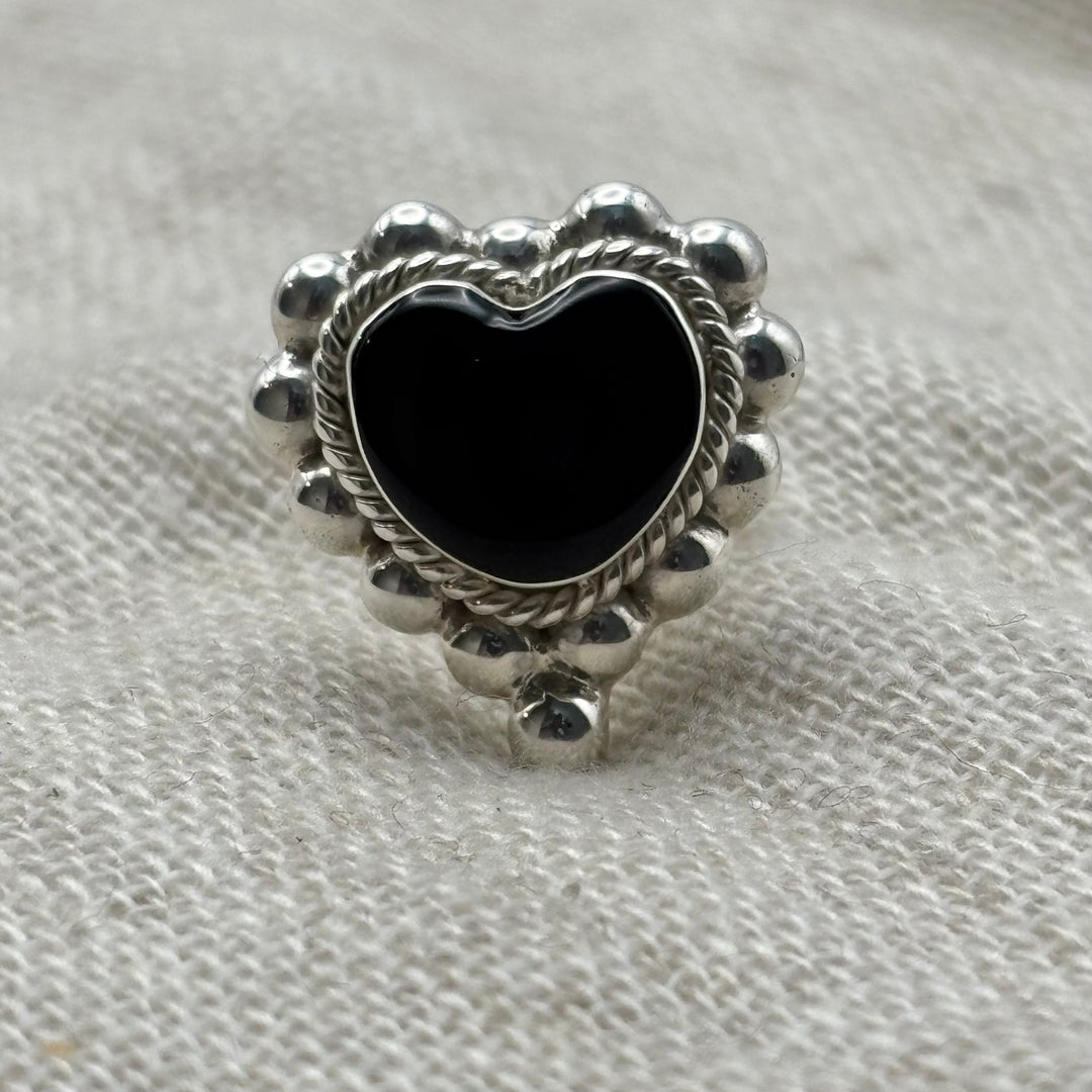 Midnight Heart Black Onyx Ring