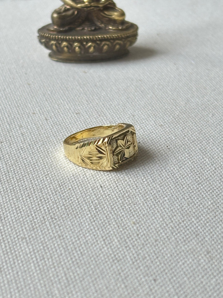 Panchadhatu Om Signet Ring