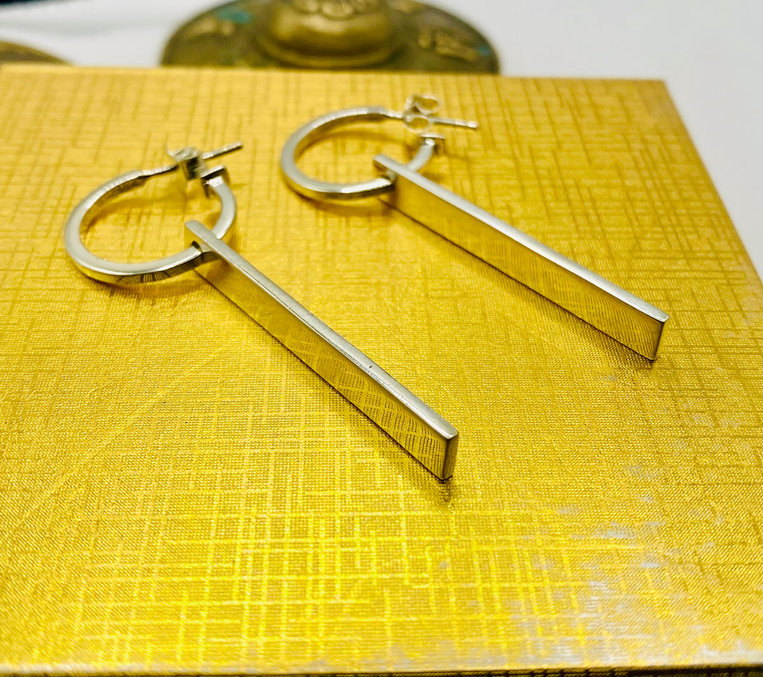 Slleek Long Stud Earrings