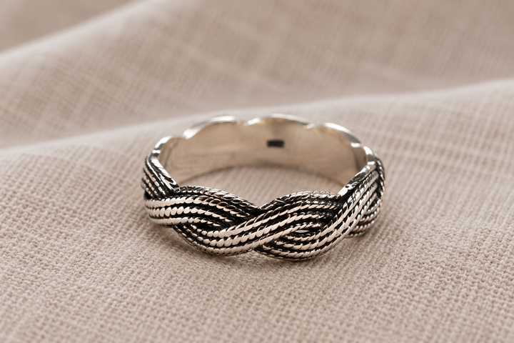 Handmade Sterling Silver Braided Twist Ring