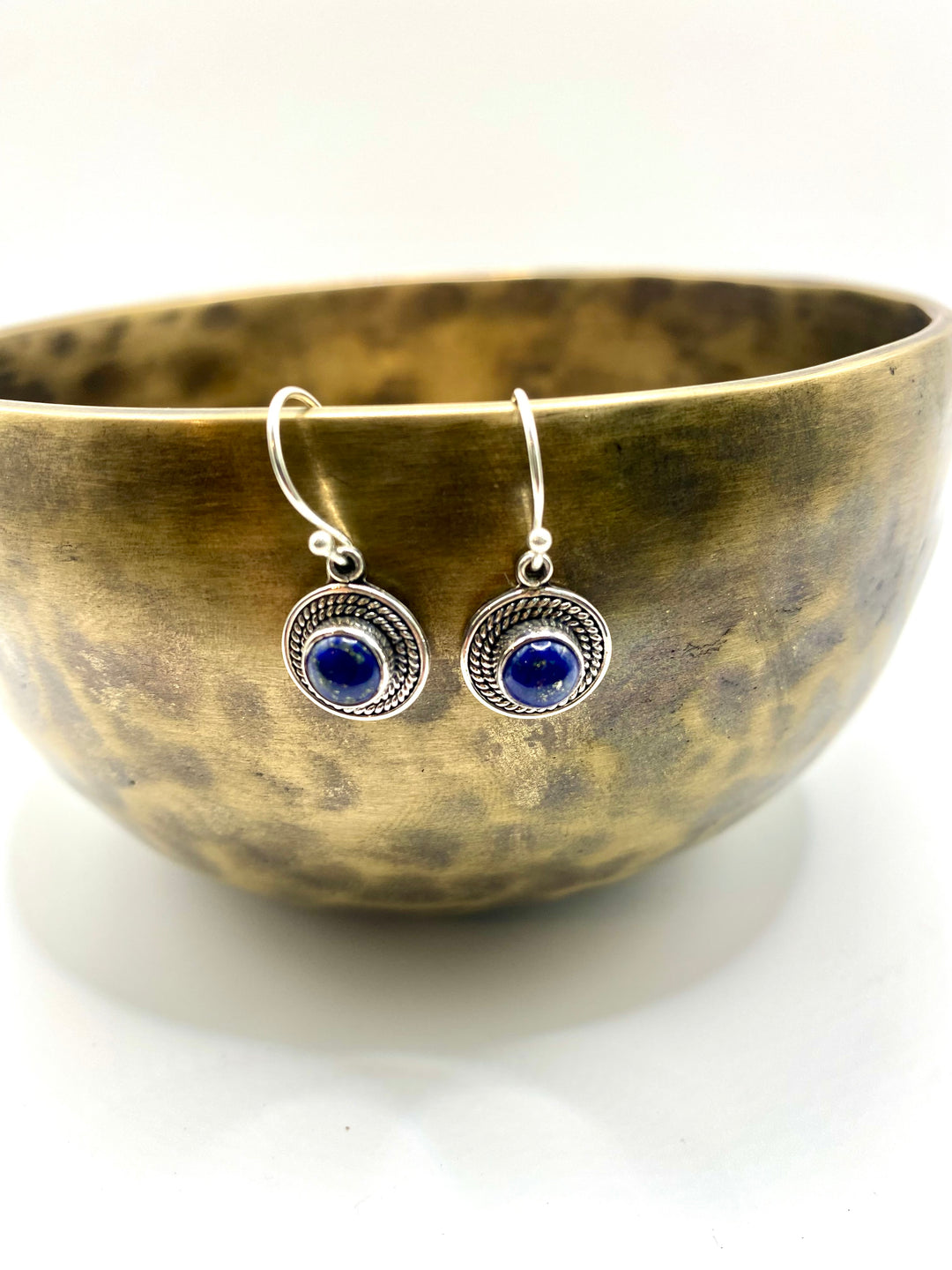 Blue Spiral Earrings
