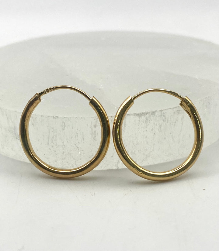 Golden Shine Hoops