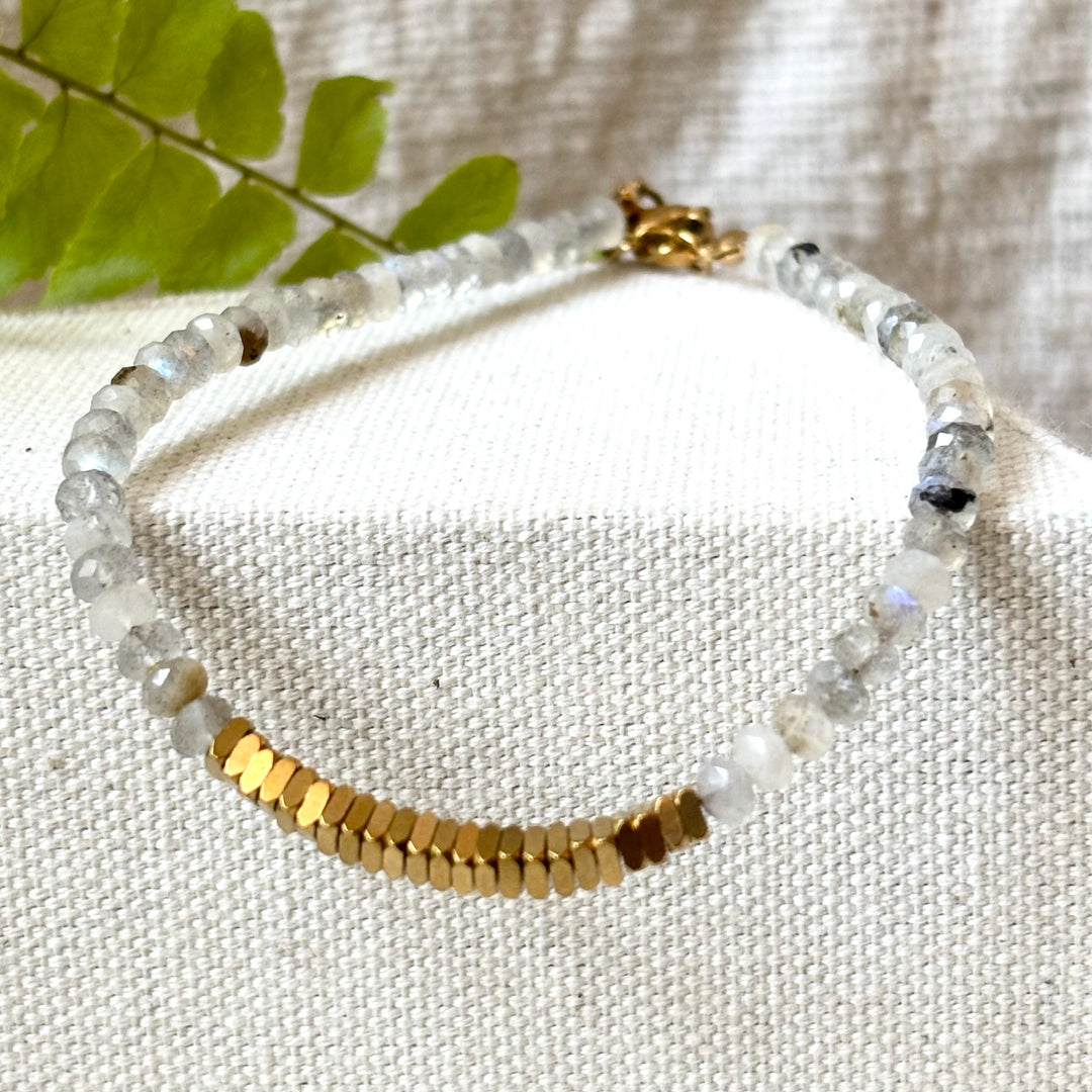 Labradorite & Gold Anklet