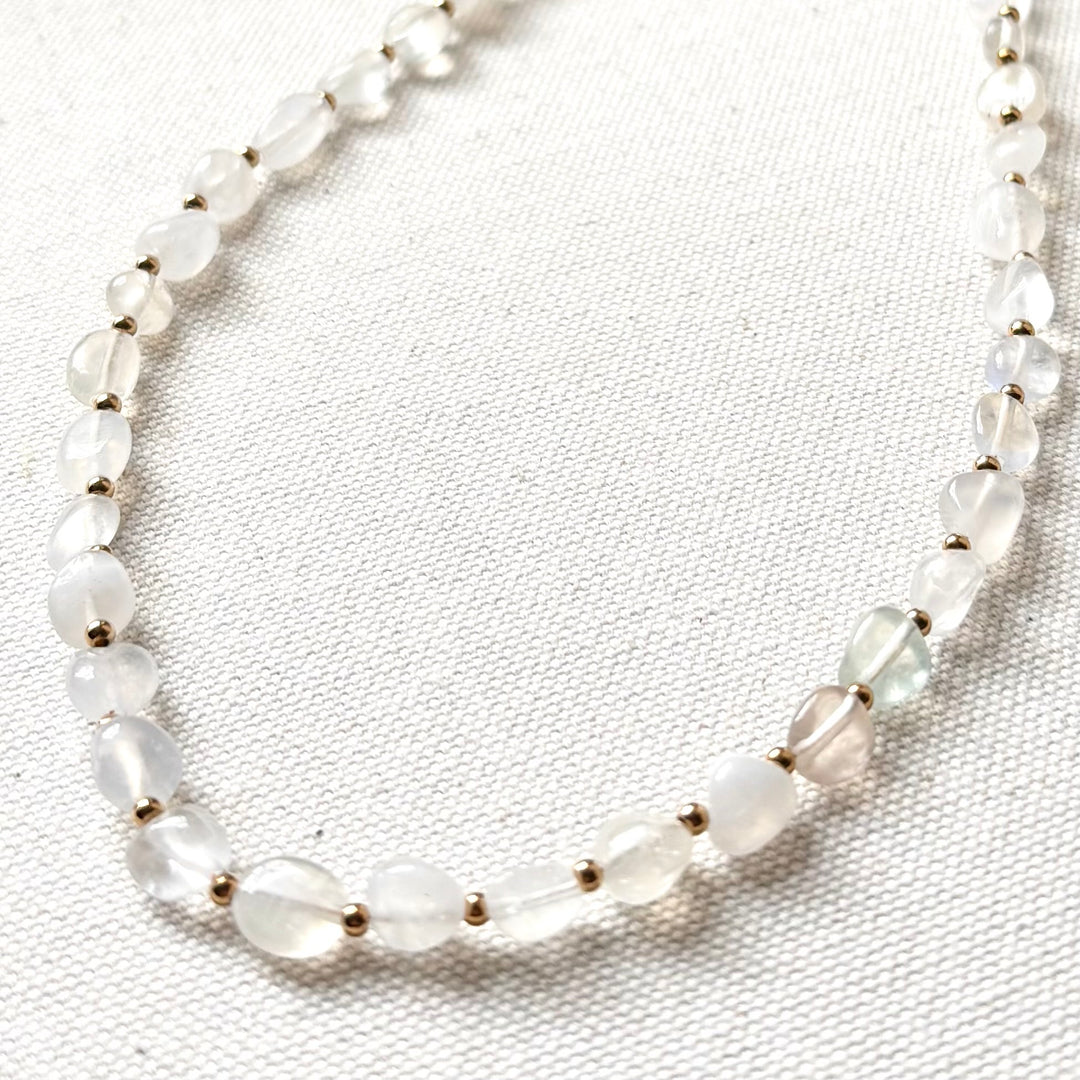 Moonstone & Gold Necklace | 16–18 Inch Adjustable