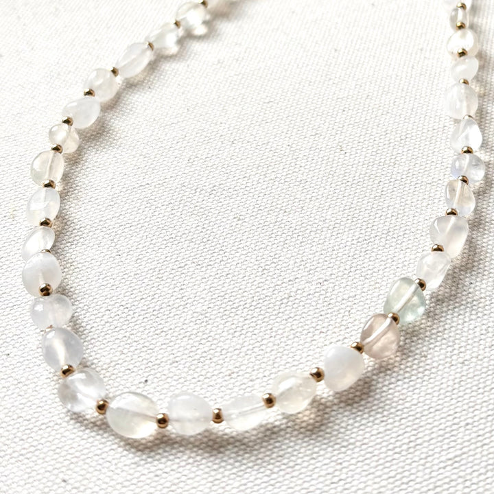 Moonstone & Gold Necklace | 16–18 Inch Adjustable