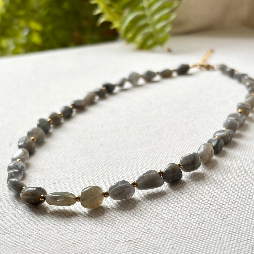 Labradorite & Gold Necklace | 16–18 Inch Adjustable