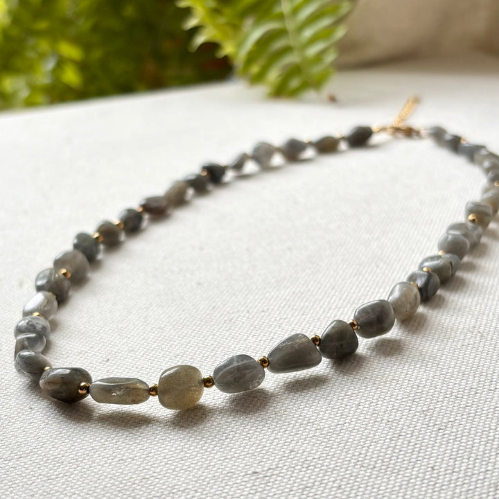 Labradorite & Gold Necklace | 16–18 Inch Adjustable