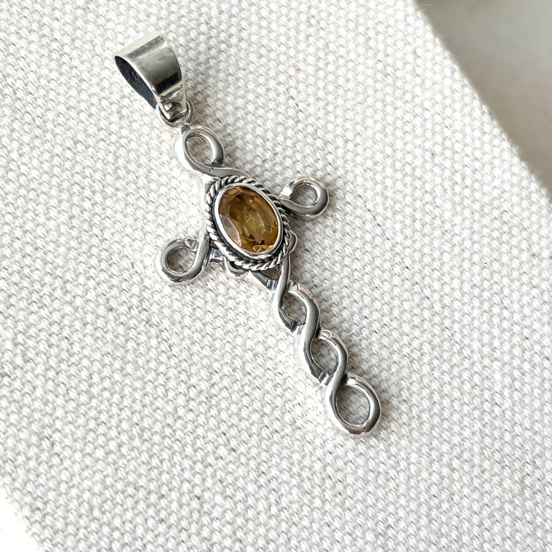 Citrine Sterling Silver Pendant