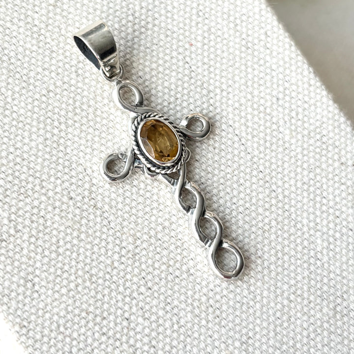 Citrine Sterling Silver Pendant