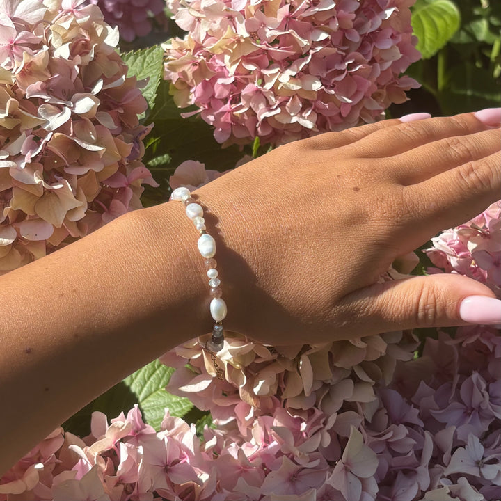 Freshwater Pearl & Moonstone Bracelet