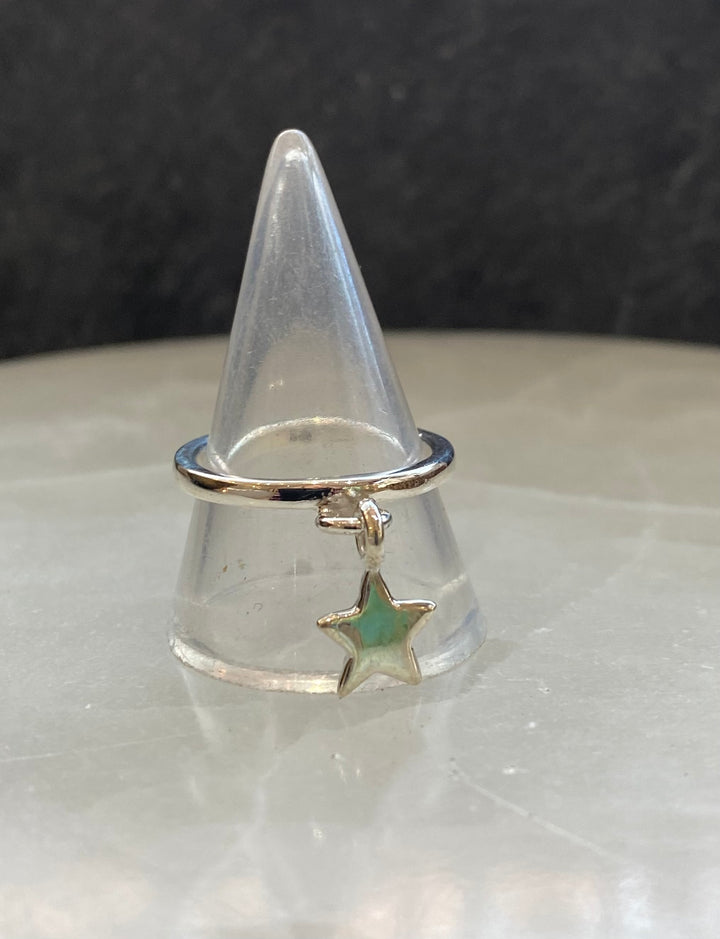 Silver Star Charm Ring