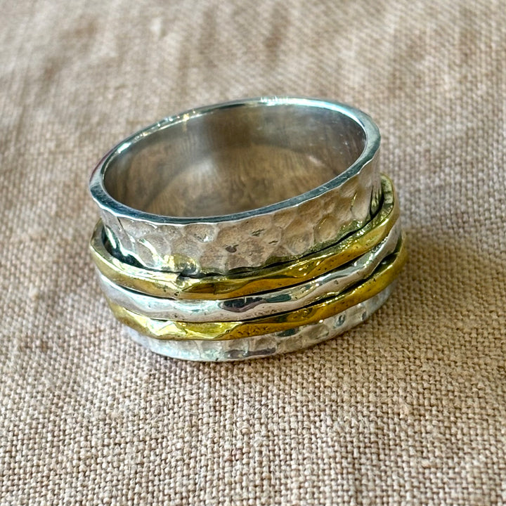 Silver and Brass Spinning Ring