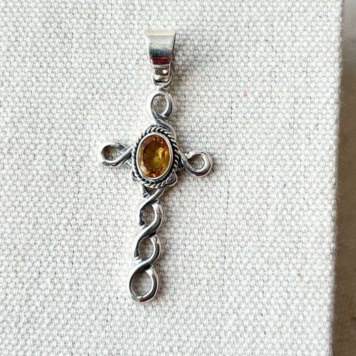 Citrine Sterling Silver Pendant