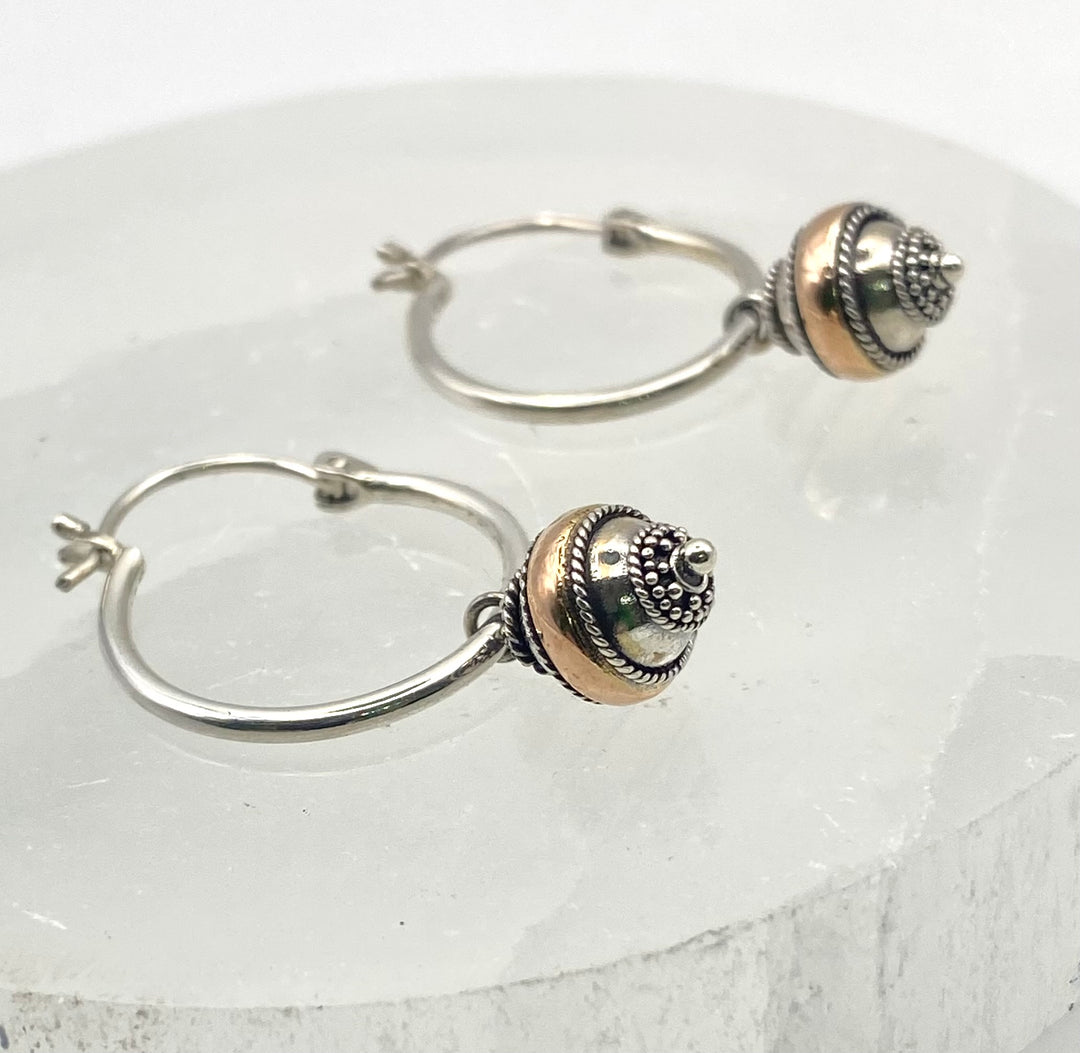 Golden Orbit Hoop Earrings