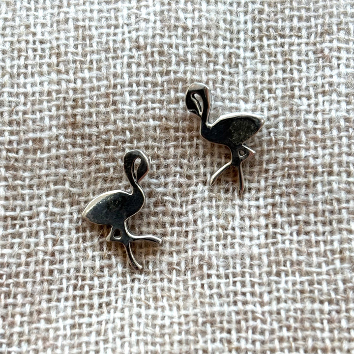 Flamingo Sterling Silver Stud Earrings
