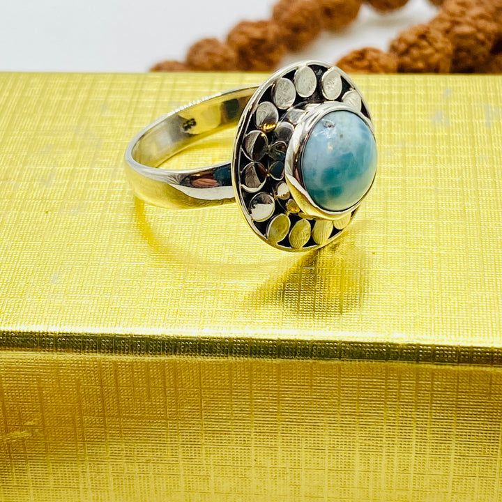 Larimar Flower Ring