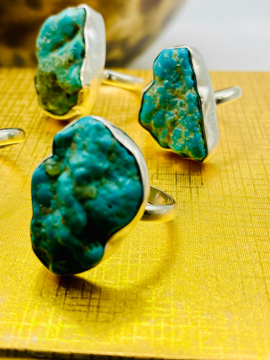 Raw Turquoise Rings