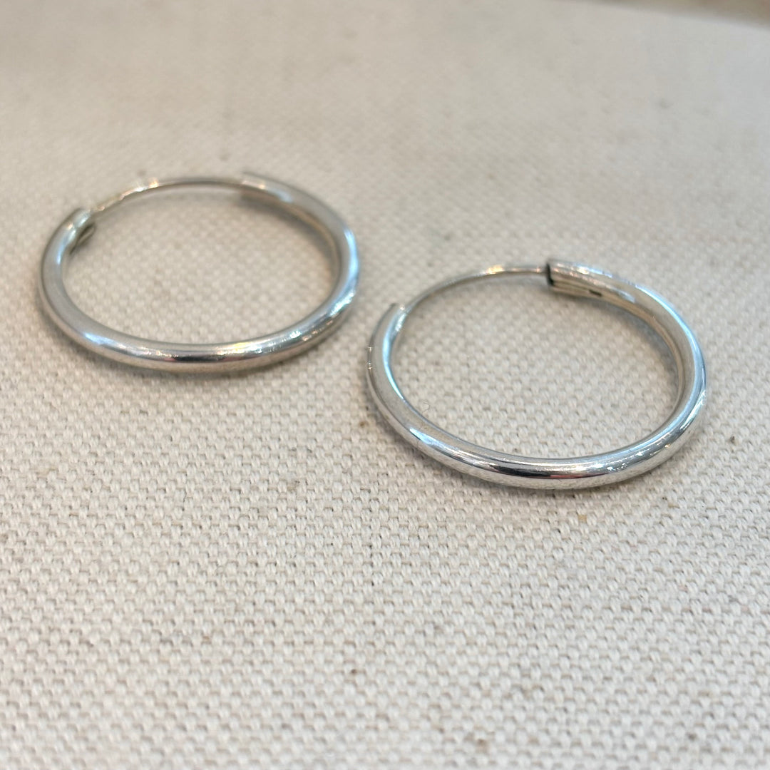Sterling Silver Hoop Earrings – Small (20mm)