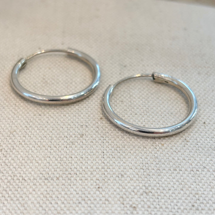 Sterling Silver Hoop Earrings – Small (20mm)