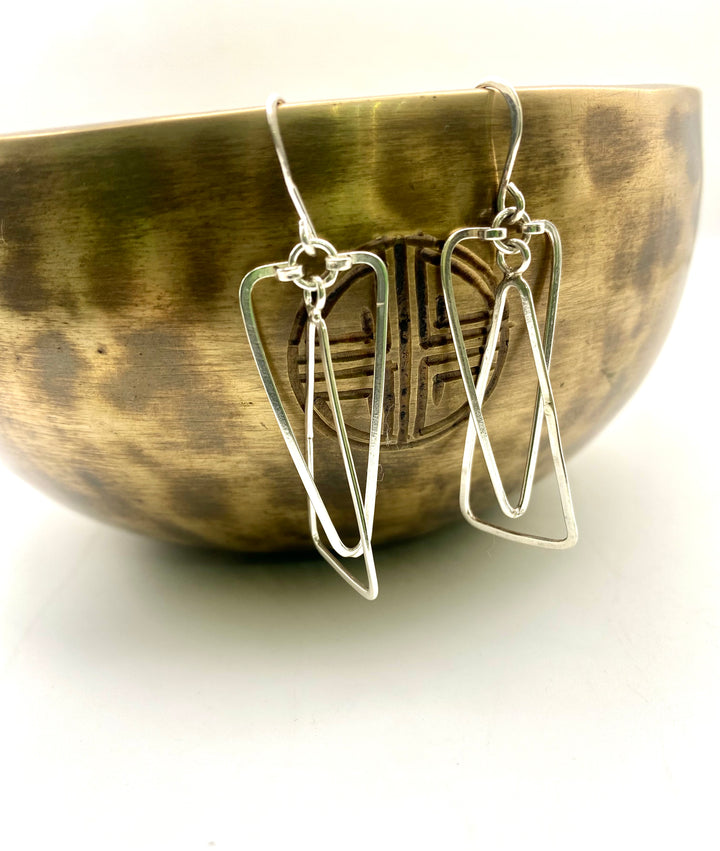Silver Edge Earrings