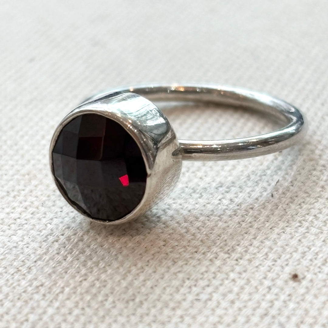 Sterling Silver Gemstone Stacking Ring – Handmade Silver Ring