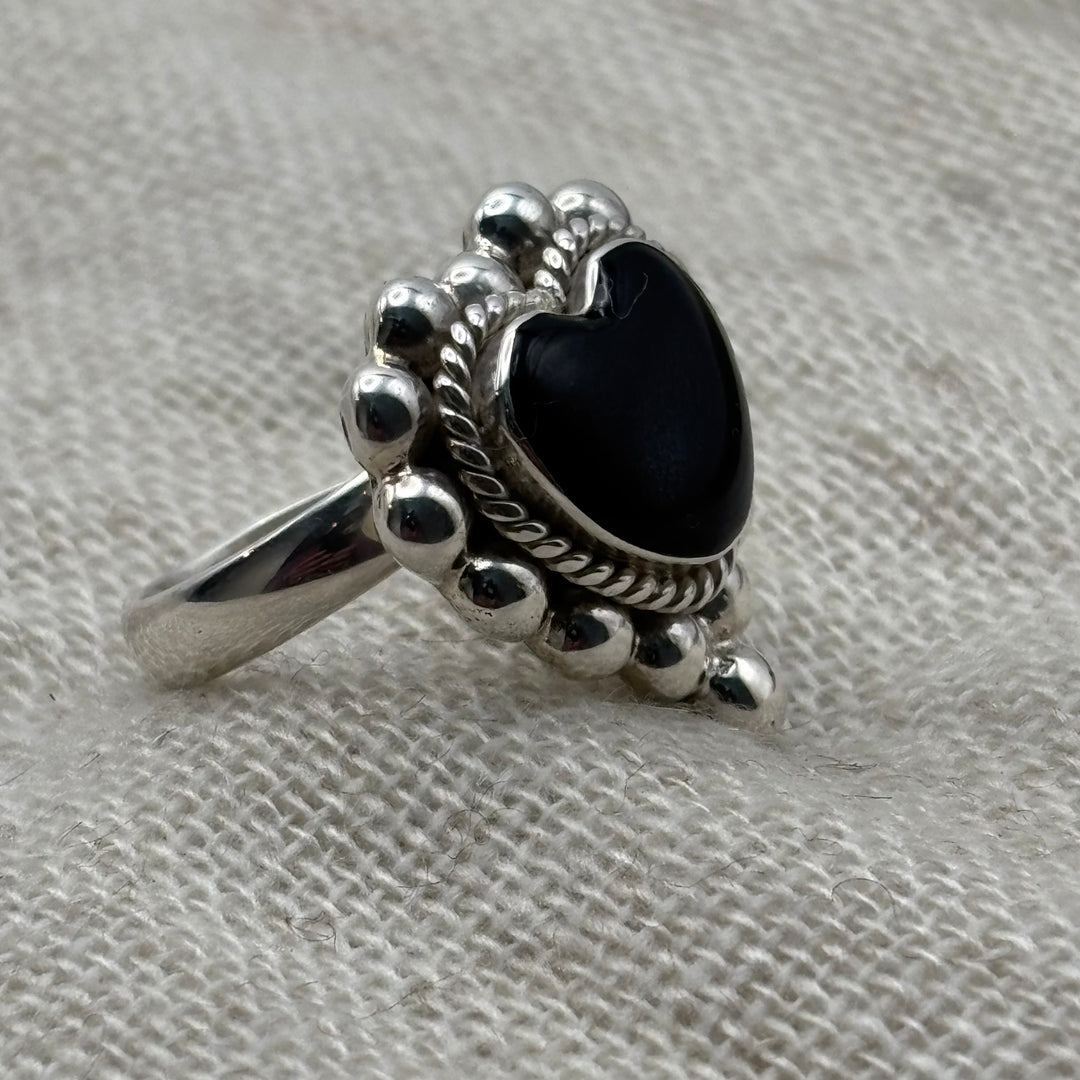 Midnight Heart Black Onyx Ring