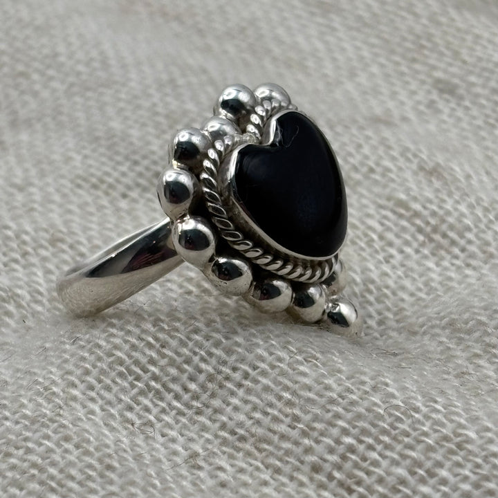 Midnight Heart Black Onyx Ring