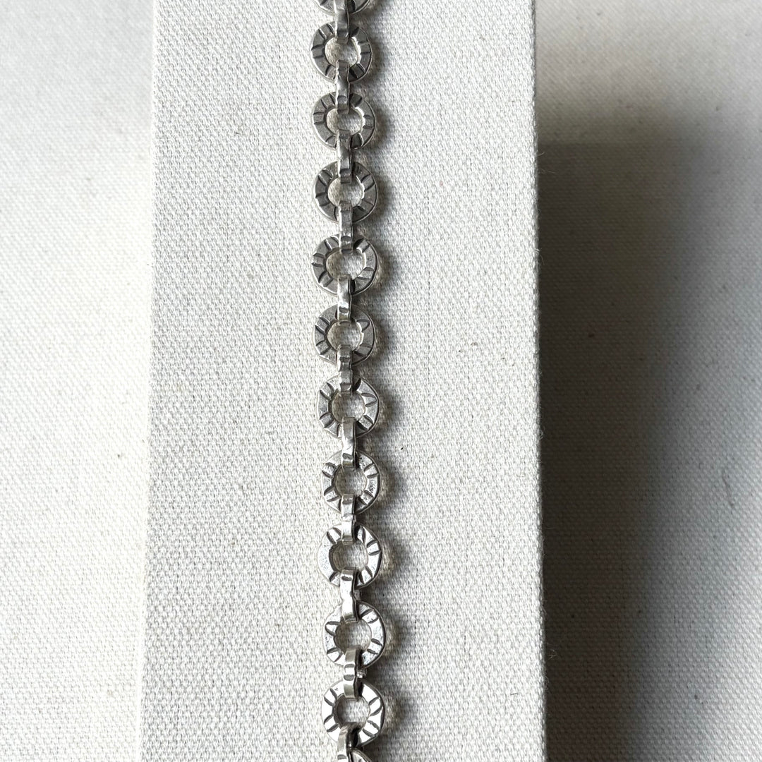 Handmade Sterling Silver Sun Disc Bracelet