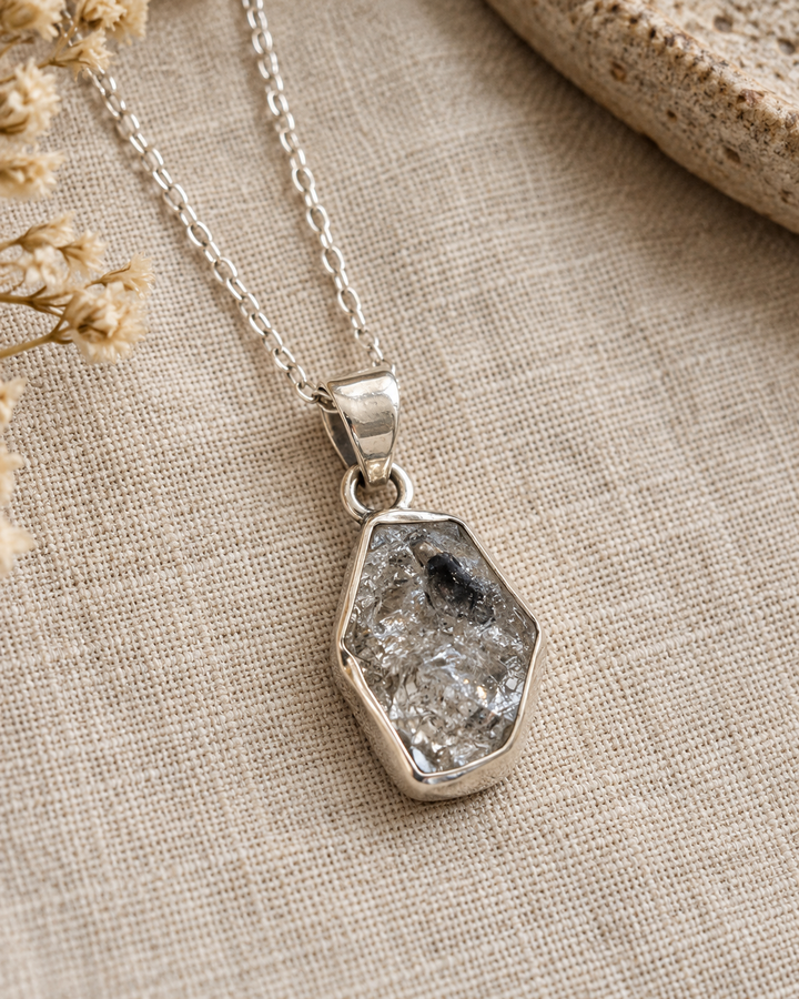 Raw Quartz Sterling Silver Necklace