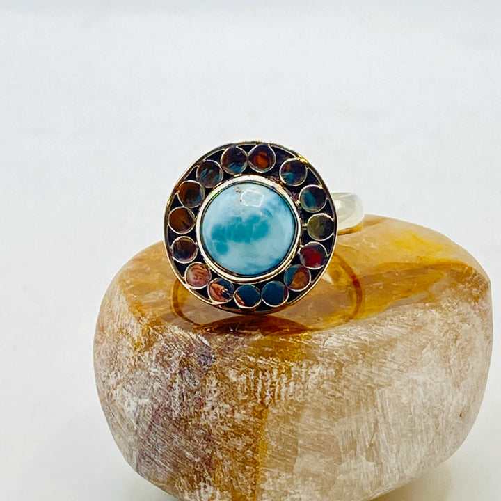 Larimar Flower Ring