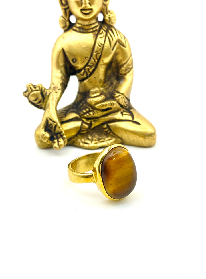 Golden Warrior- Tigers Eye Ring