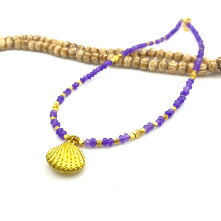 Amethyst Shell Necklace