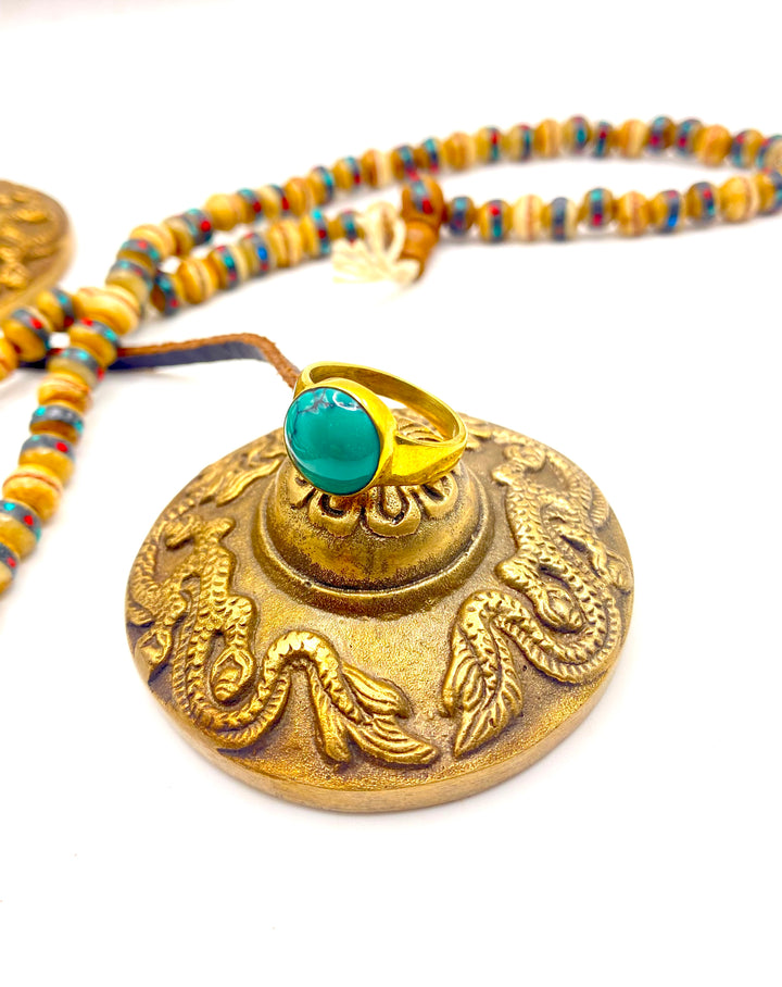 Turquoise Ring with Panchadhatu