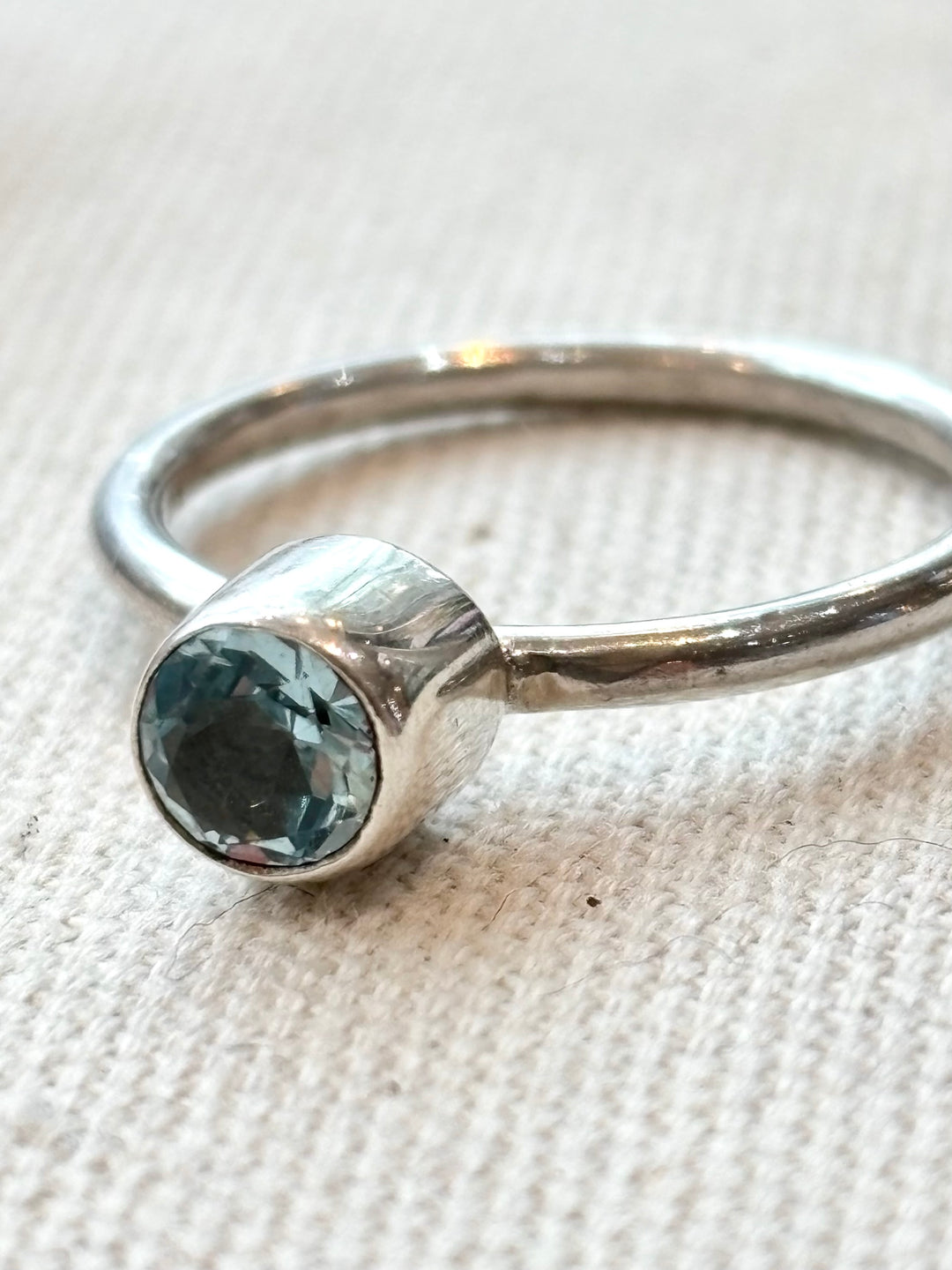 Sterling Silver Gemstone Stacking Ring – Handmade Silver Ring