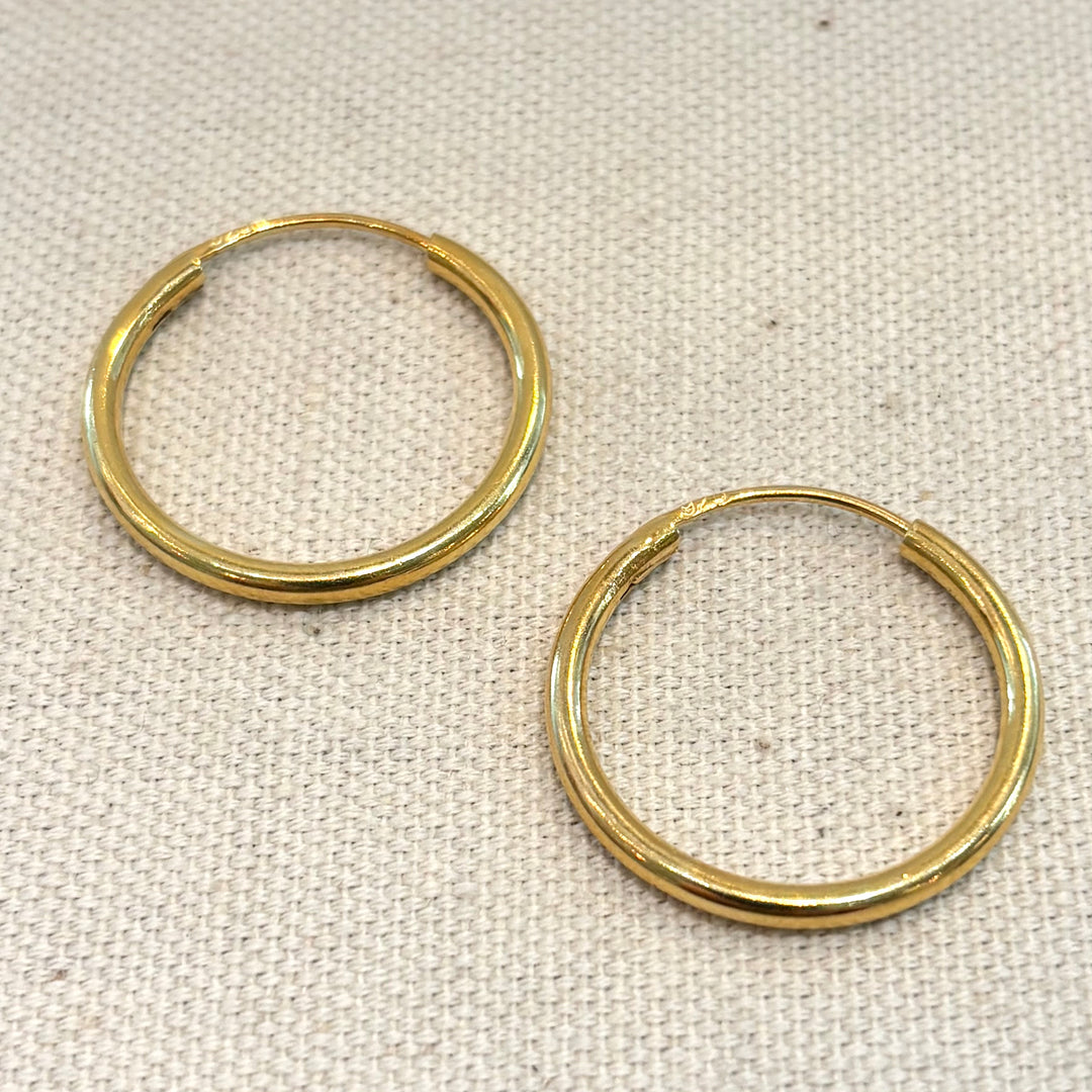 Gold Hoop Earrings – 25mm (Small to Medium)
