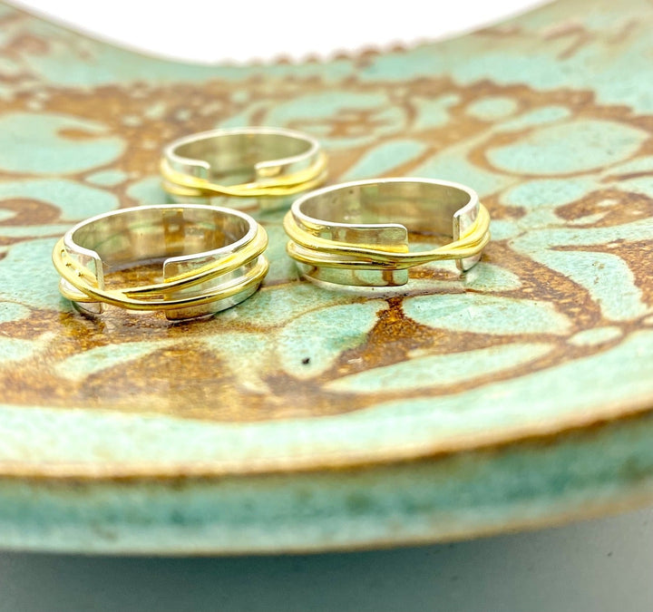 Silver Ring with Gold