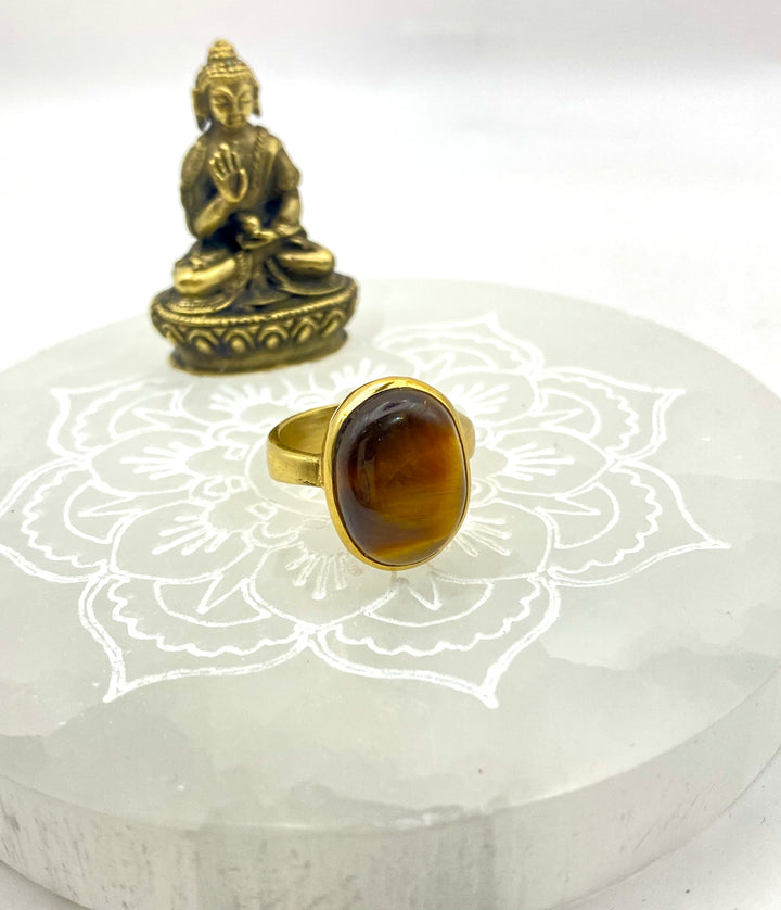 Golden Warrior- Tigers Eye Ring