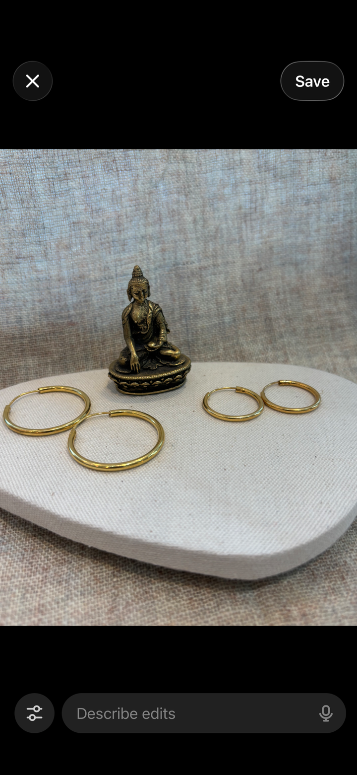 Gold Hoop Earrings – Large (35mm)