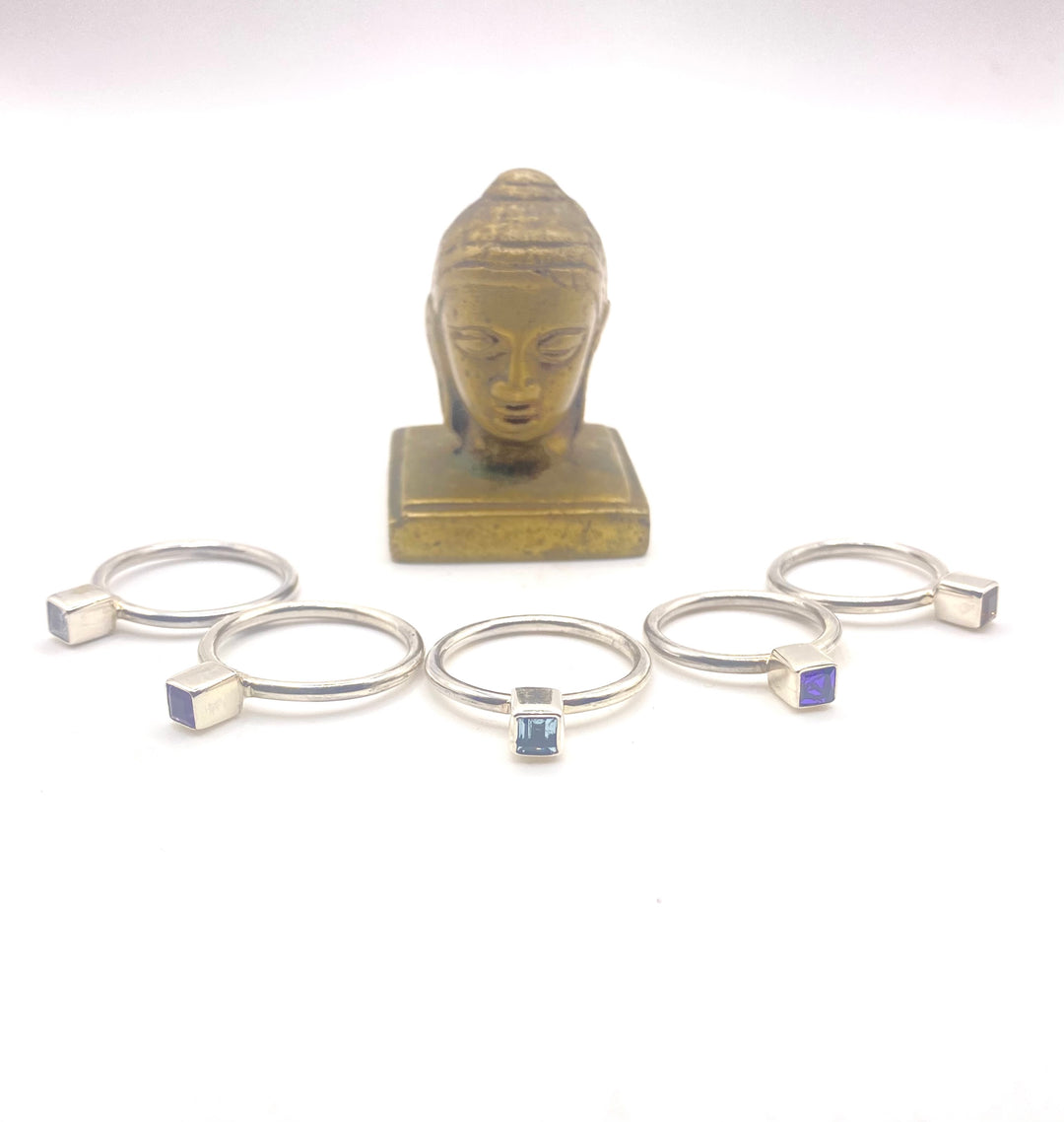 Square Cubic Zirconia Ring