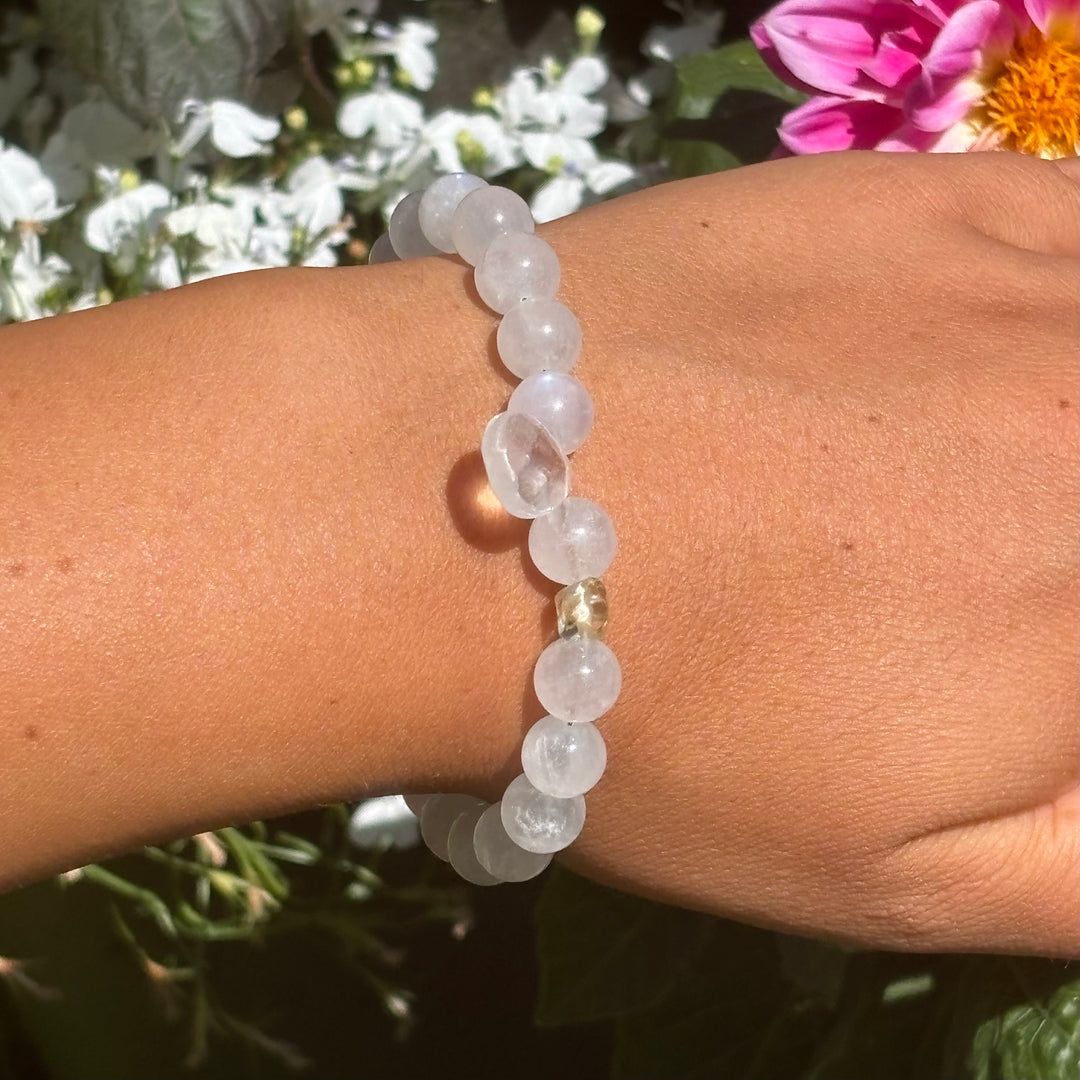 Moonstone Bracelet with Citrine Accent
