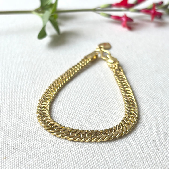 Handmade Panchadhatu Curb Chain Bracelet – 18cm or 19cm