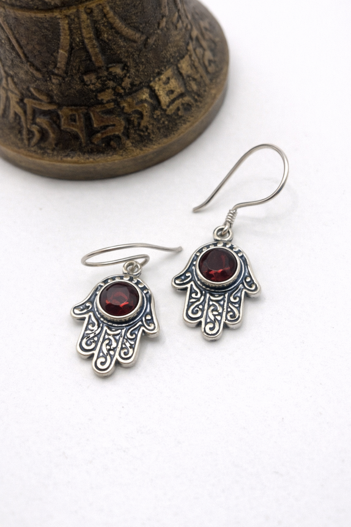 Garnet Guardian Earrings