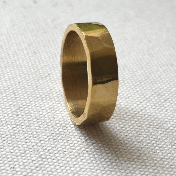 Handmade Hammered Panchadhatu Band Ring