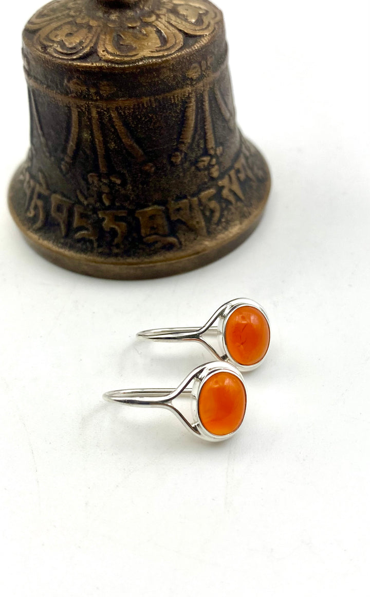 Carnelian Flame Earrings