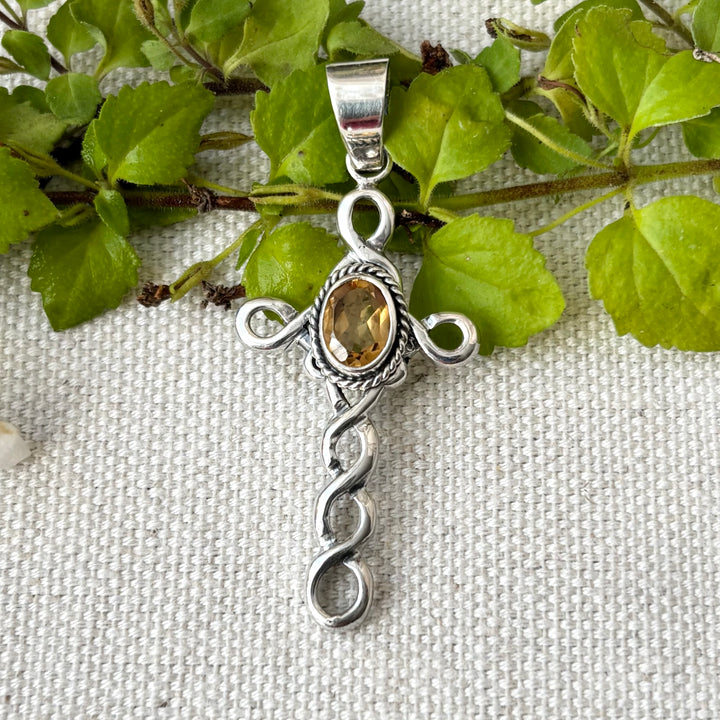 Citrine Sterling Silver Pendant