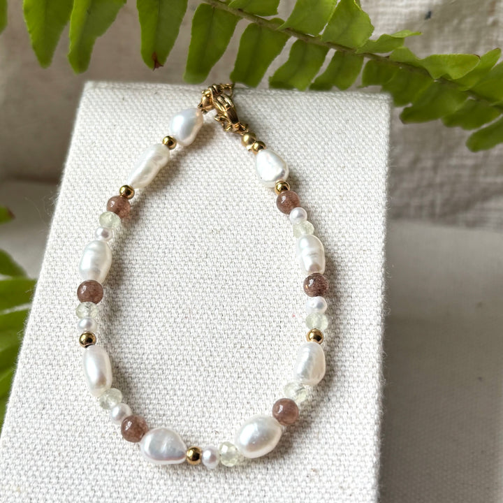 Freshwater Pearl & Moonstone Bracelet