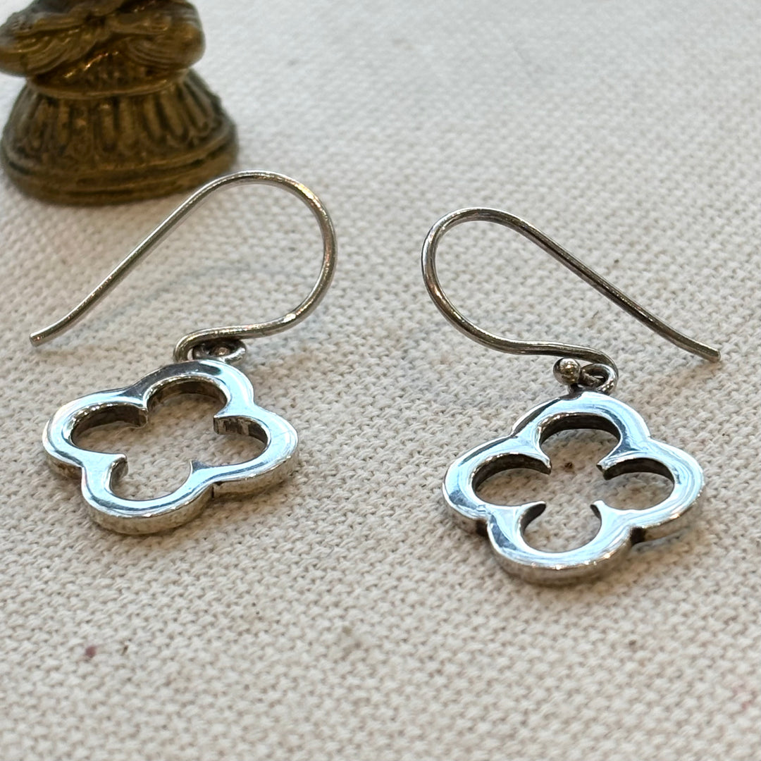 Sterling Silver Open Clover Earrings