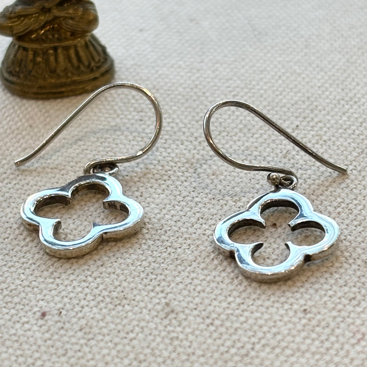 Sterling Silver Open Clover Earrings